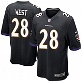 Youth Nike Baltimore Ravens #28 Terrance West Black Alternate Stitched NFL Game Jersey